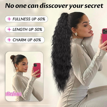 30-inch long wavy gradient hair extensions