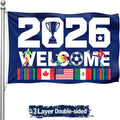 3 Ply 2026 World Soccer Cup Flag -- 3x5 Ft