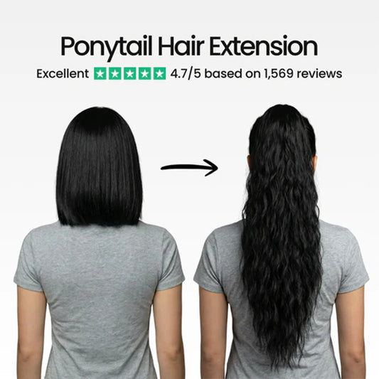 30-inch long wavy gradient hair extensions
