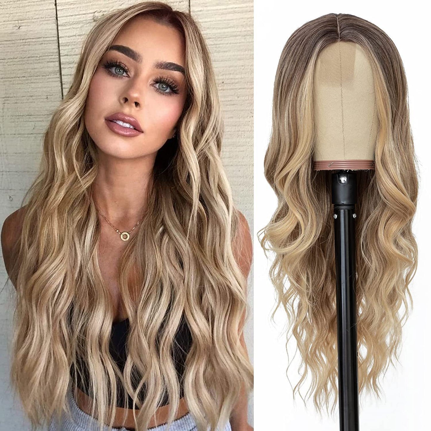 26-inch long gradient wavy wig