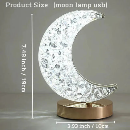 Crystal Rechargeable Moon Lamp